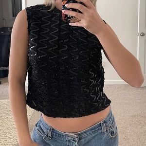 Vintage Capri Sequin Sleeveless Top